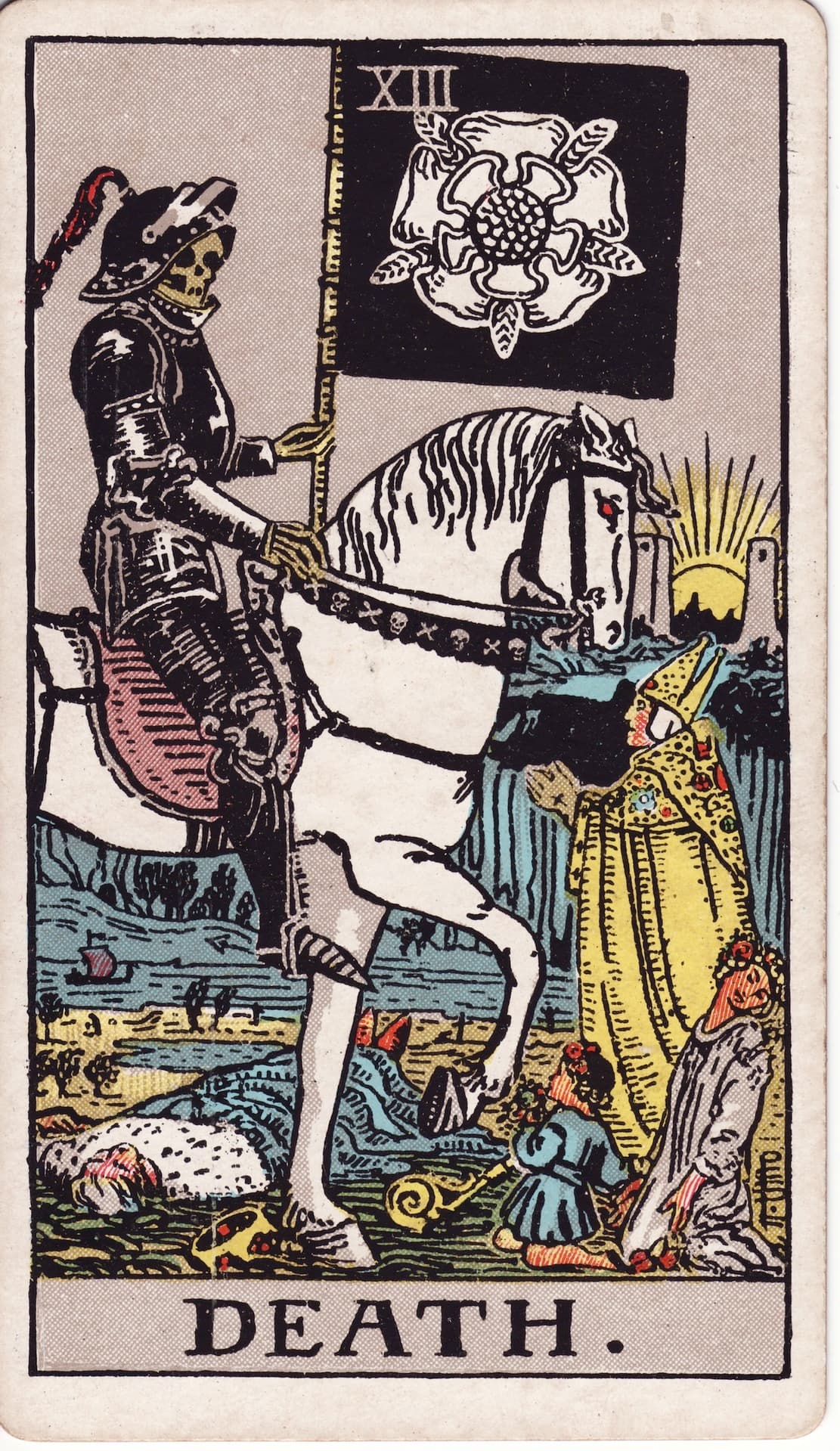 Death tarot card, upright artwork